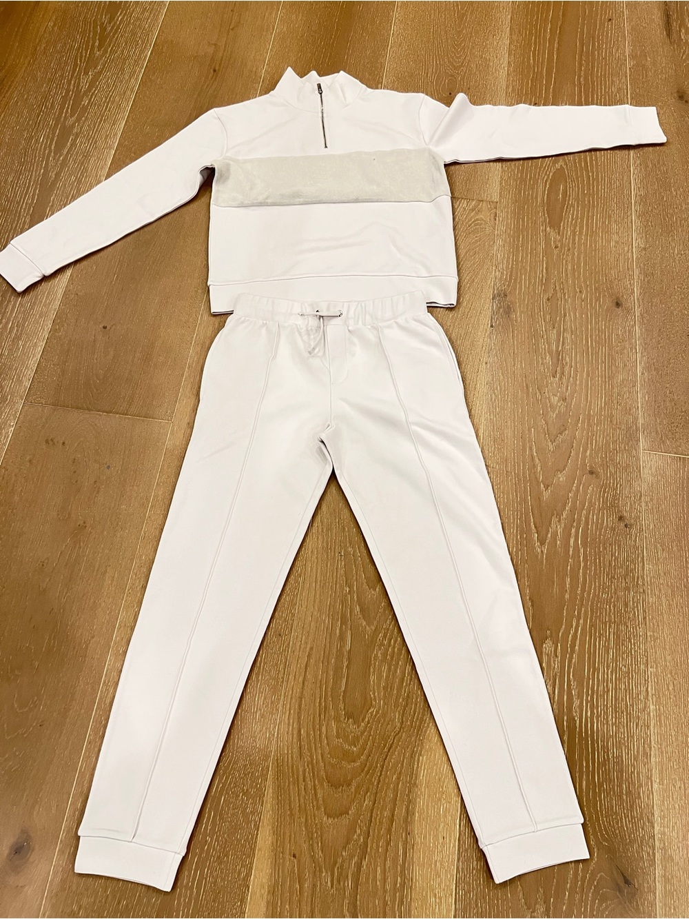 Reiss Cream Zip Pullover and Joggers Set